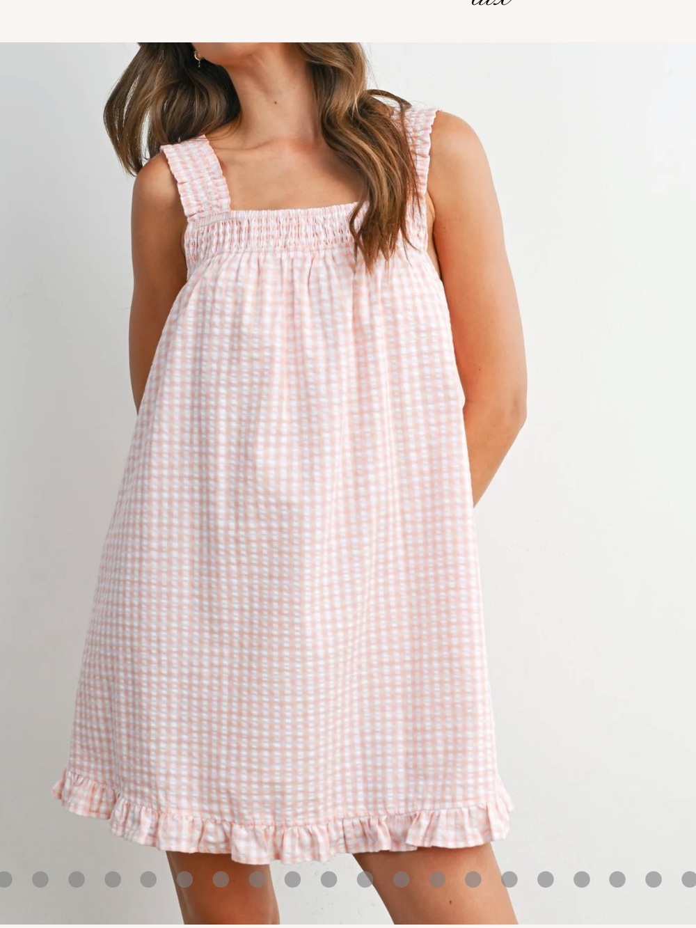 Lenny Dress - Pink Gingham Sleep Dress